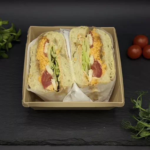 Чиабатта с курицей и сыром и сладким луком, 230гр