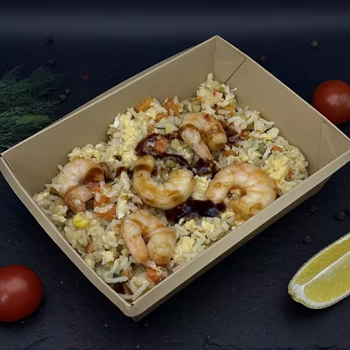 Рис Wok с креветками, 250гр