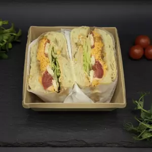 Чиабатта с курицей и сыром и сладким луком, 230гр