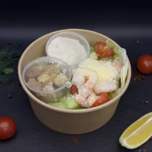 Салат "Цезарь" с креветками, 220гр